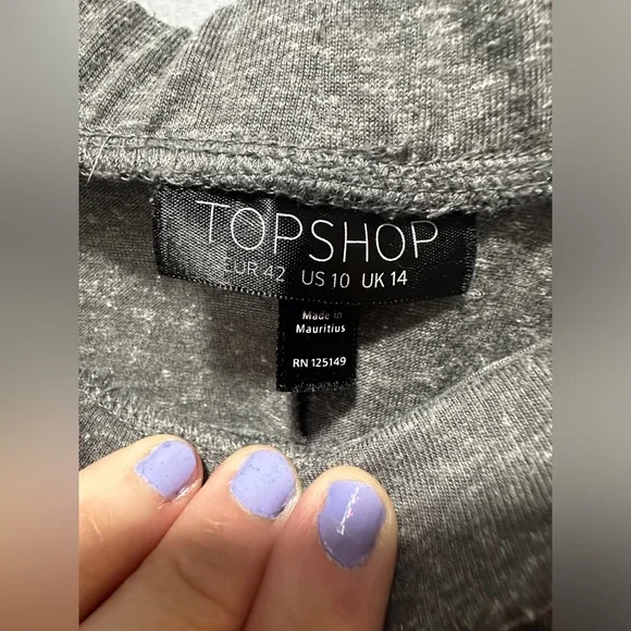 Topshop Gray Skirt - Picture 2 of 3